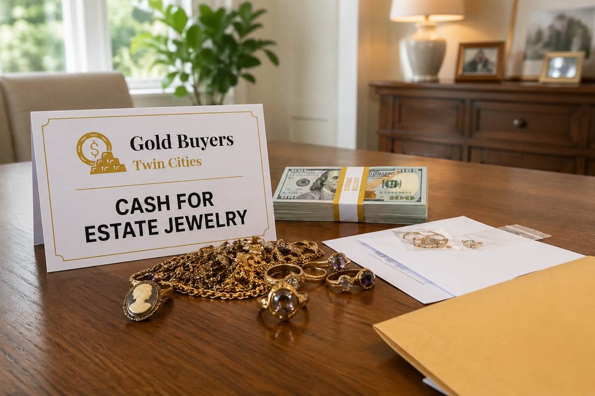Cash paid for estate jewelry — rings, chains, coins, and inherited collections in the Twin Cities